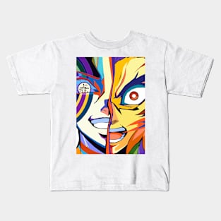 Akaza vs Rengoku pop art Kids T-Shirt